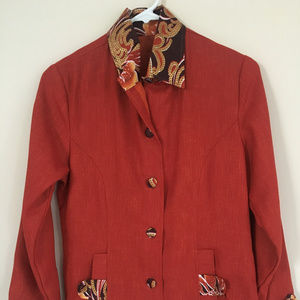 Ankara African Print Long Blazer